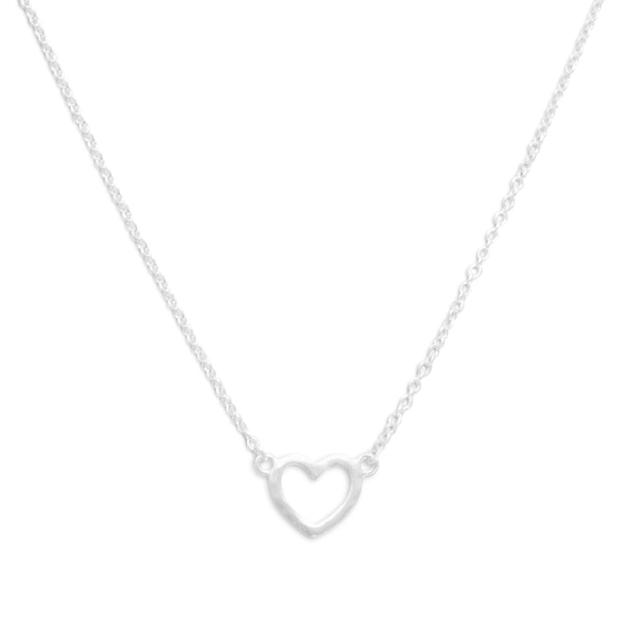 Matte Cutout Heart Necklace