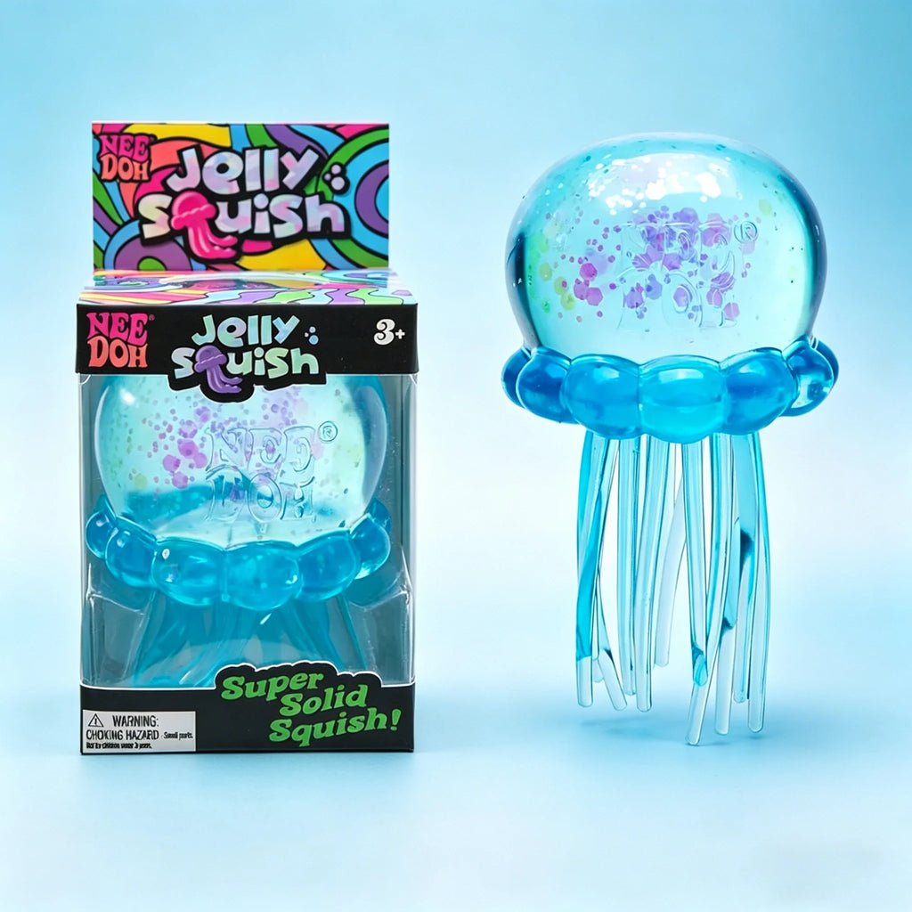 LuckeLadybug Jelly Squish Sensory Fidget Toy with Colorful Jellyfish Design for Stress Relief