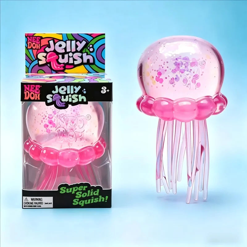 LuckeLadybug sensory fidget toy Jelly Squish in pink with playful design for stress relief