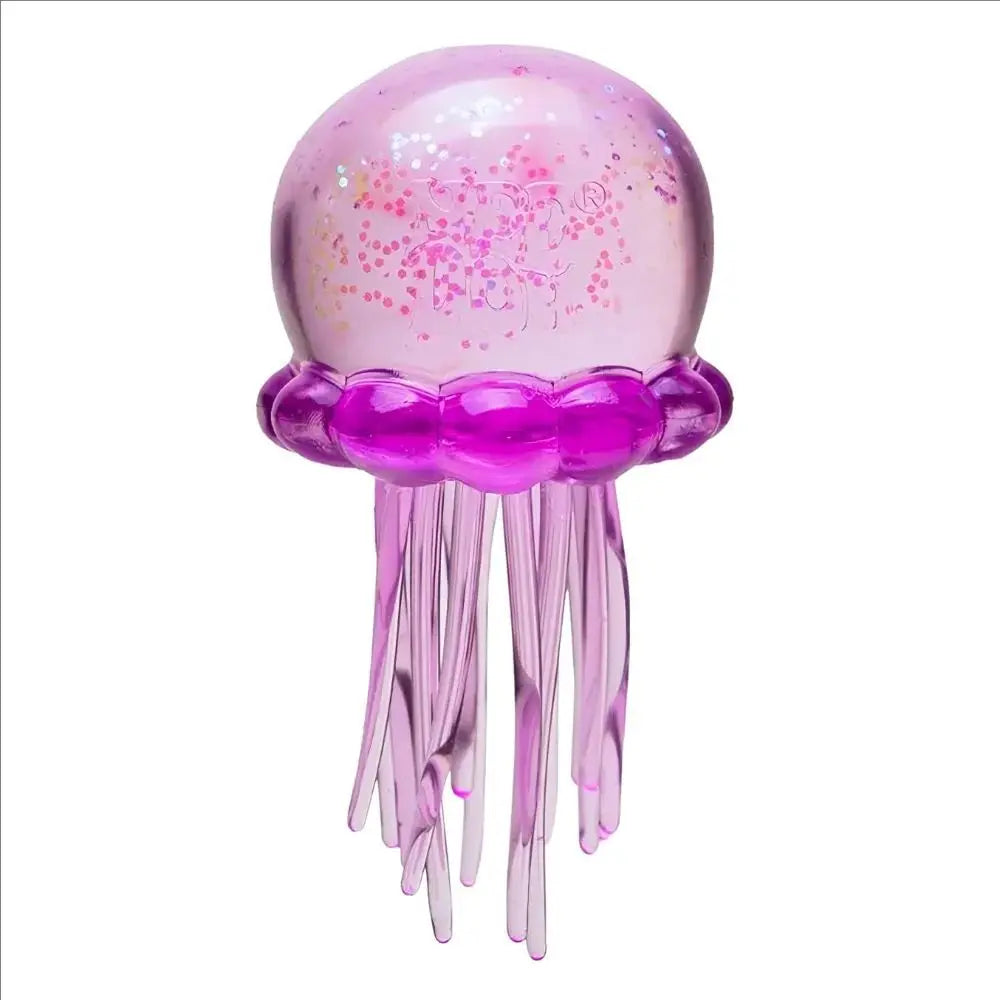 LuckeLadybug LLC Jellyfish Squishy Sensory Fidget Toy with Glitter for Stress Relief