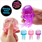 LuckeLadybug sensory fidget toy featuring sparkly jellyfish with wiggly tentacles for stress relief