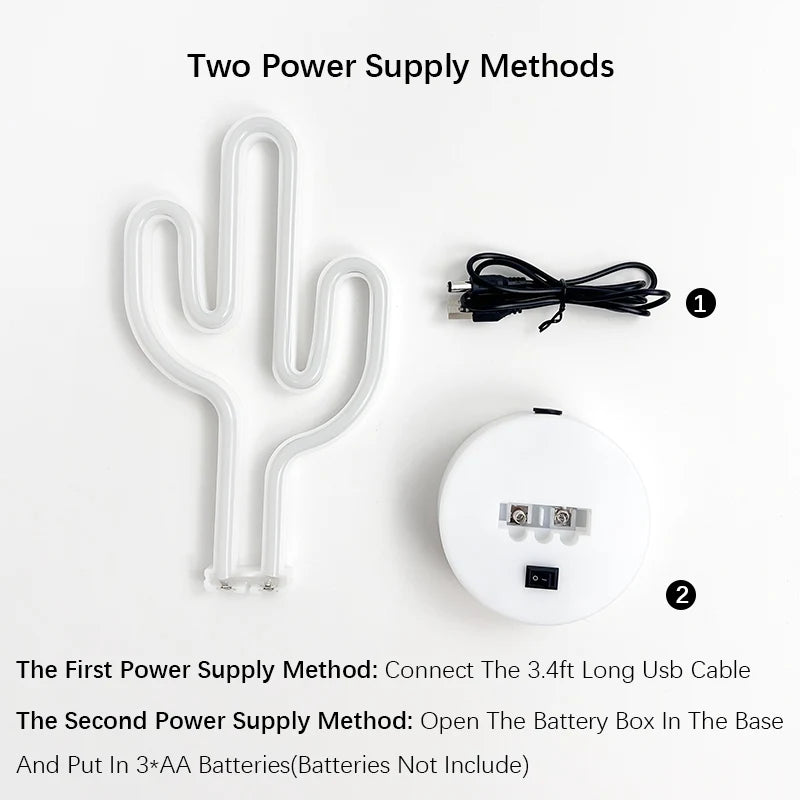 Neon Sign - Cactus LED Light Decor