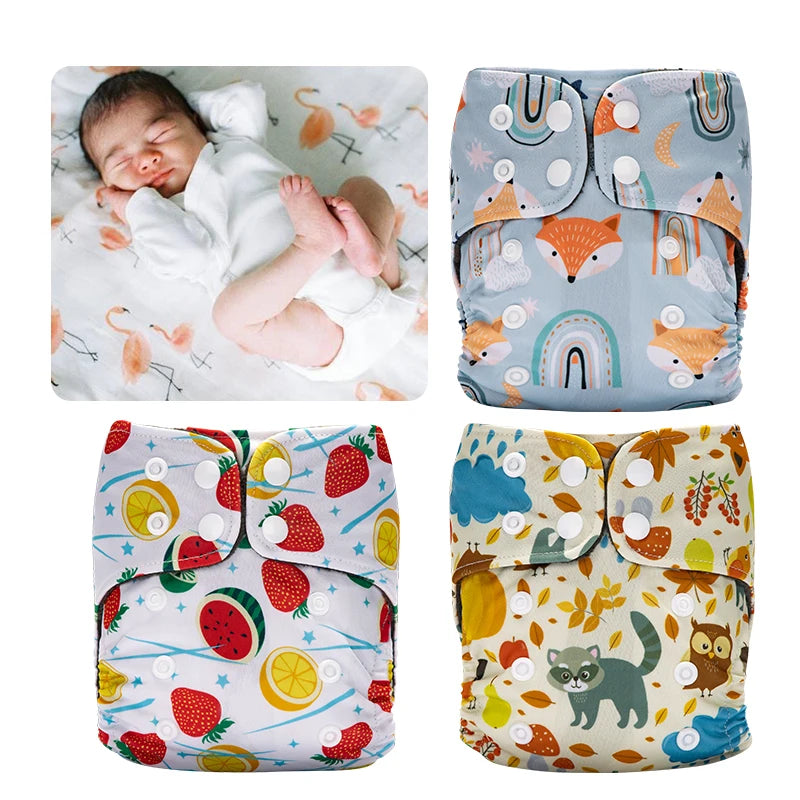 LuckeLadybug LLC newborn diapers newborn with colorful animal and fruit patterns perfect for infants