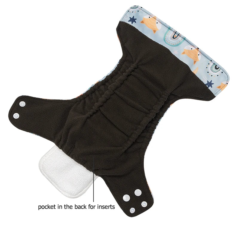 LuckeLadybug LLC newborn diapers newborn with adjustable snaps and pocket for inserts