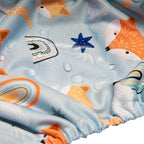 LuckeLadybug LLC Newborn Diapers newborn featuring colorful fox and rainbow designs with water-resistant material