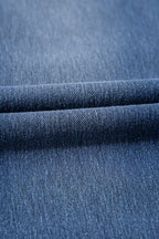 Close-up of fabric showcasing jeggings old navy material in blue denim texture