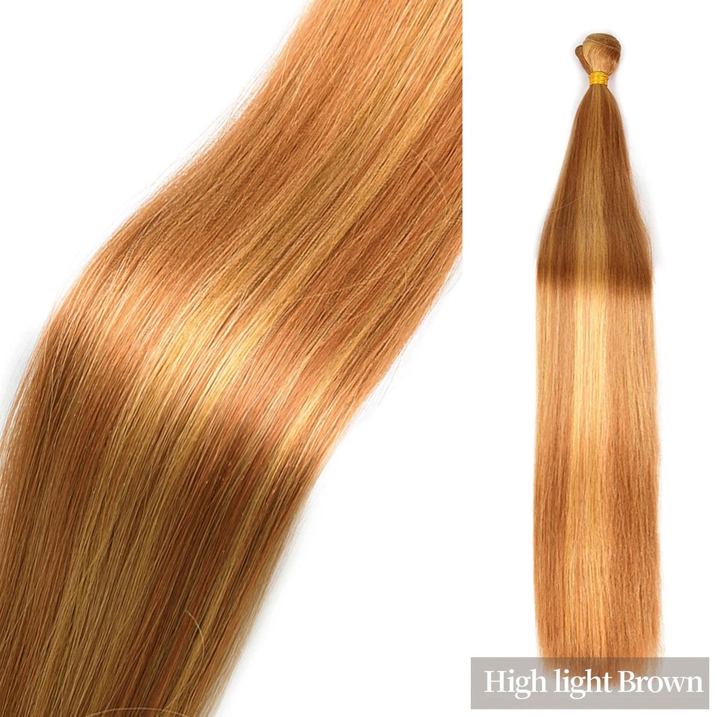 Ombre blonde straight hair bundles from LuckeLadybug LLC with a silky texture and vibrant color