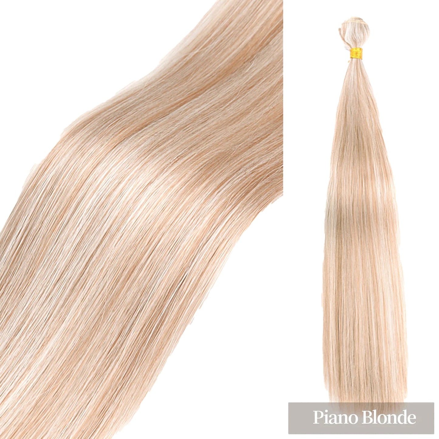 Ombre blonde straight hair bundles from LuckeLadybug LLC designed for natural-looking hairstyles