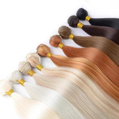 Various ombre blonde straight hair bundles in multiple shades for versatile styling options