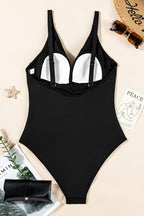LuckeLadybug LLC Black One Piece Swimsuit Bathing Suits with Adjustable Straps and Removable Padding