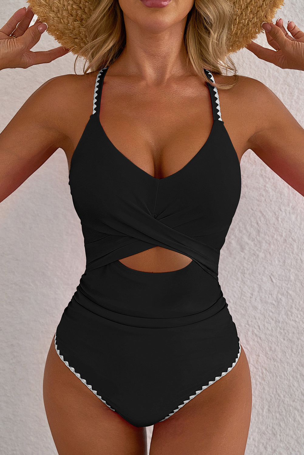 LuckeLadybug LLC One Piece Swimsuit Bathing Suits with Cutout Design and Adjustable Straps