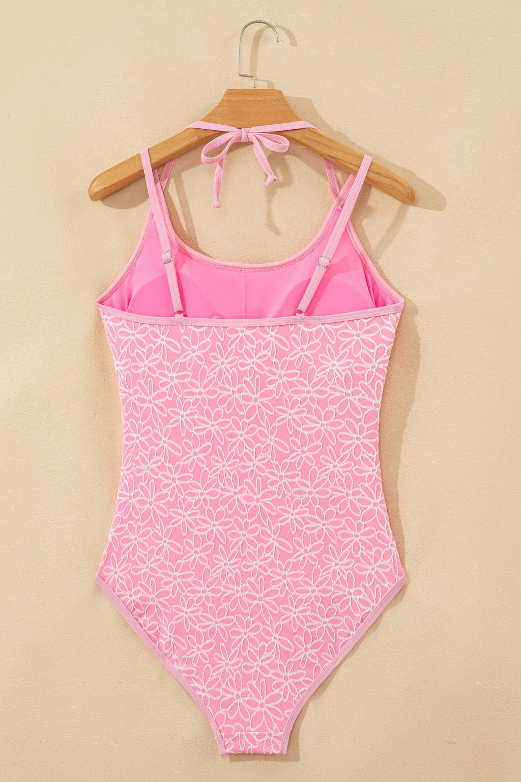 LuckeLadybug LLC One Piece Swimsuit Bathing Suits in Pink with Floral Pattern for Stylish Beachwear