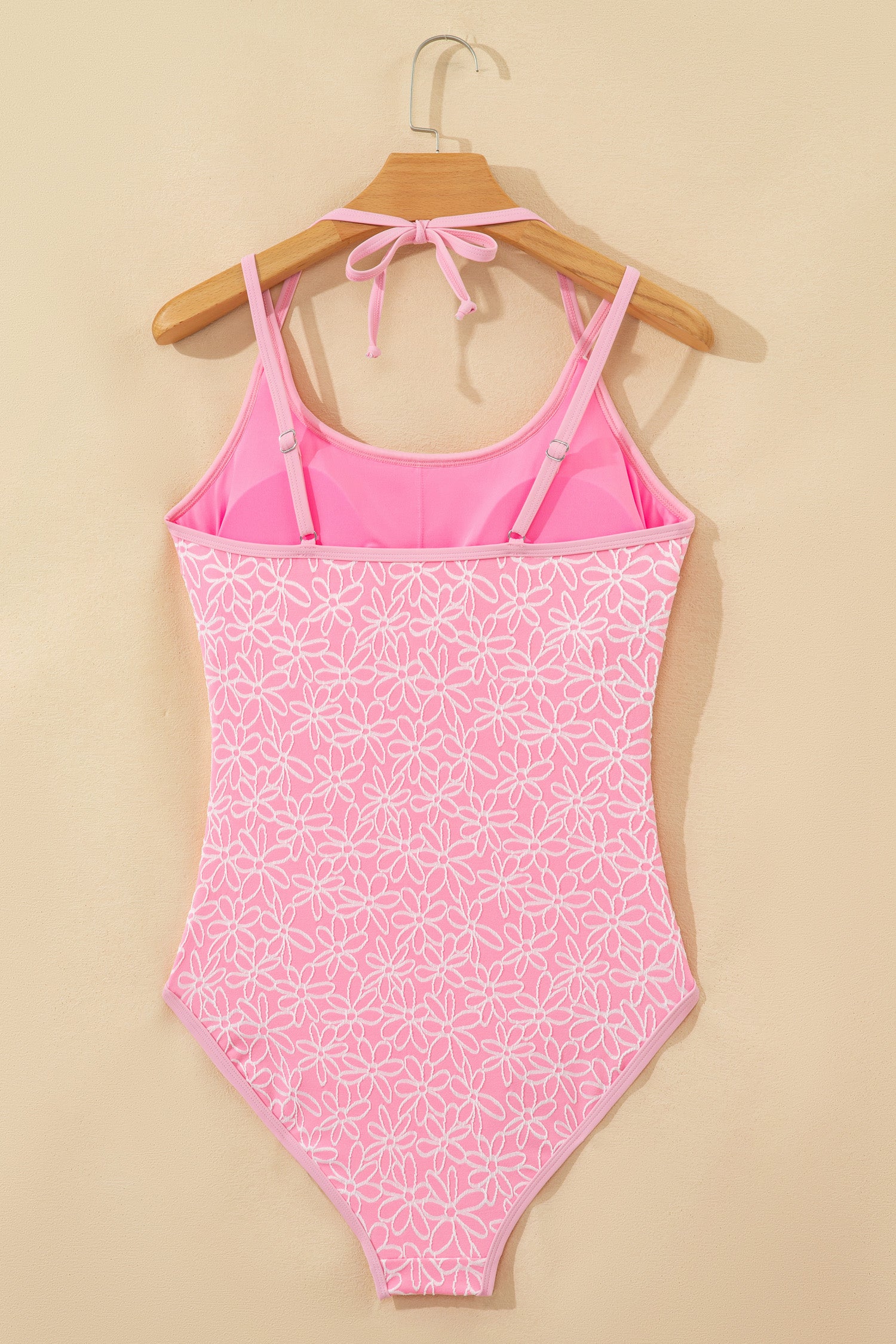 LuckeLadybug LLC One Piece Swimsuit Bathing Suits in Pink with Floral Pattern for Stylish Beachwear