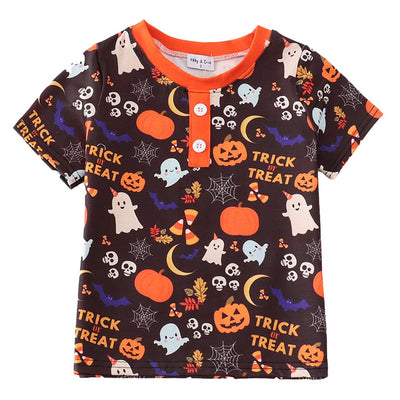 Halloween Ruffle Boy Top