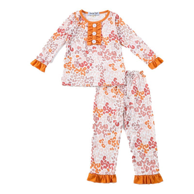 Adorable Orange Leopard Ruffle Girl Set For Stylish Babies And Toddlers! - LuckeLadybug LLC