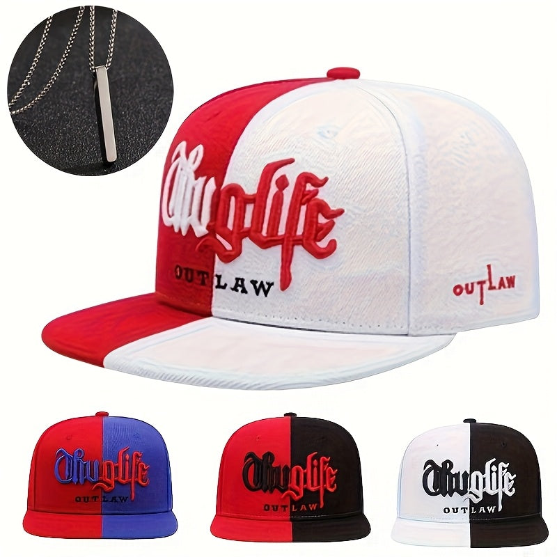LuckeLadybug LLC Outlaw Hip Hop Hat and Necklace Set with Stylish Color Combinations
