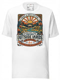 White T-Shirt featuring a colorful Outside Lands Music Festival graphic design