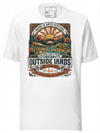 White T-Shirt featuring a colorful Outside Lands Music Festival graphic design