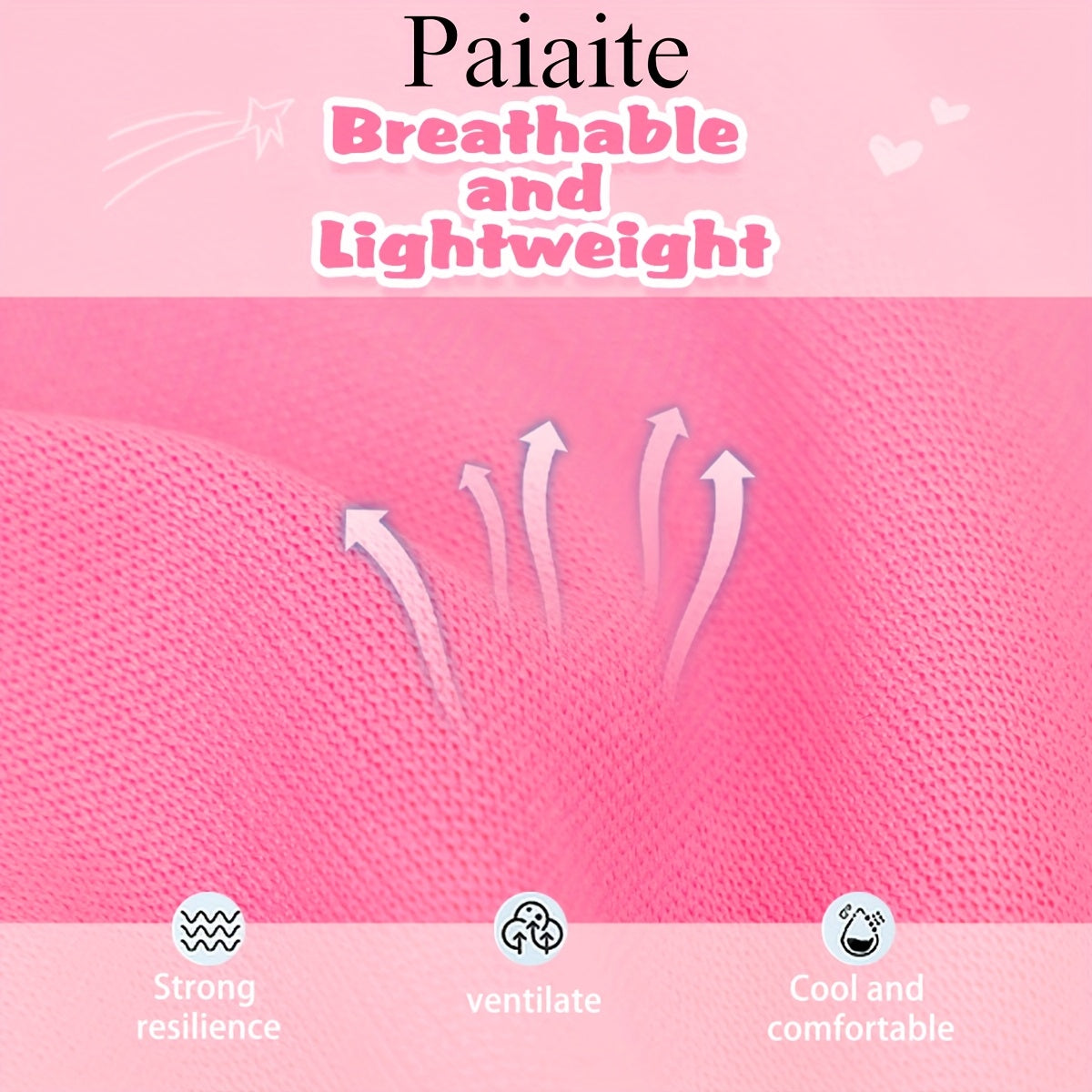 Pink breathable and lightweight fabric for cute dog shirts for small dogs from LuckeLadybug LLC