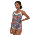 LuckeLadybug floral cami top from a pajama set with lace details for comfortable sleepwear