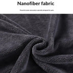 Soft nanofiber absorbent towel designed for pets with powerful water absorption