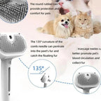 LuckeLadybug LLC pet grooming brush for dogs with 135-degree angle and ergonomic design for easy fur removal