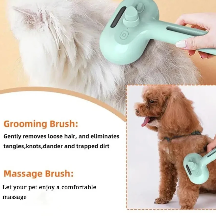 LuckeLadybug pet grooming brush for dogs gently removes loose hair and tangles while providing a massage