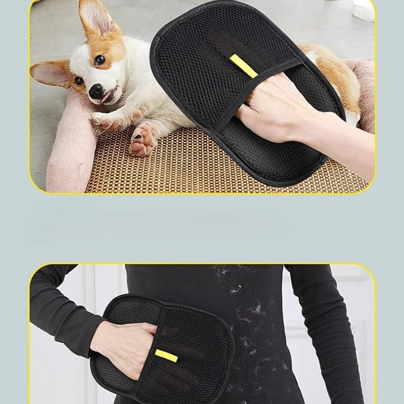LuckeLadybug Dog Comb for Grooming, ideal for dog pet grooming near me, featuring a flexible grip and mesh design