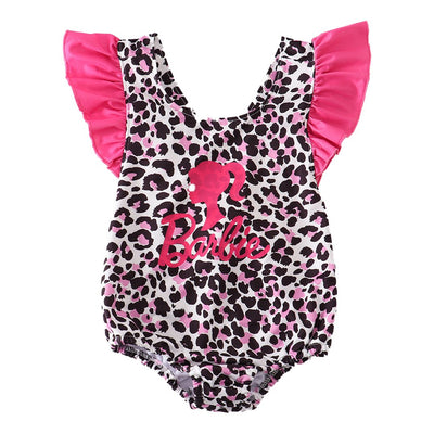 Adorable Pink Glamour Print Leopard Girl Swimsuit For Stylish Babies And Toddlers! - LuckeLadybug LLC