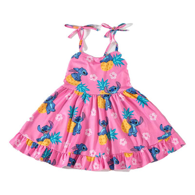 Adorable Pink Character Ruffle Dress For Your Little Ones! - LuckeLadybug LLC