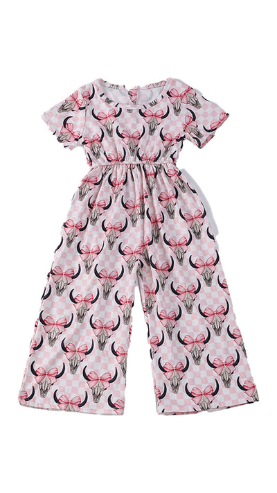 Adorable Pink Cow Plaid Girl Jumpsuit: Must-Have Baby And Toddler Fashion Staple - LuckeLadybug LLC