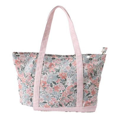 Adorable Pink Floral Plaid Tote Bag For Stylish Little Ones - LuckeLadybug LLC