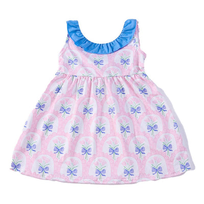 Adorable Pink Floral Ruffle Dress For Your Little Princess - LuckeLadybug LLC