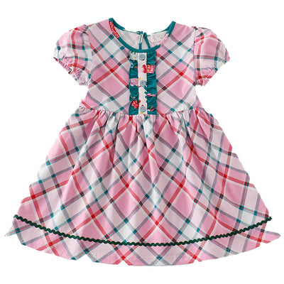 Adorable In Pink: Must-Have Plaid Dress For Stylish Babies And Toddlers - LuckeLadybug LLC