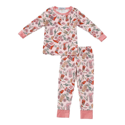 Adorable Pink Western Girl Pajamas Set For Your Little Cowgirl! | Baby & Toddler Fashion - LuckeLadybug LLC