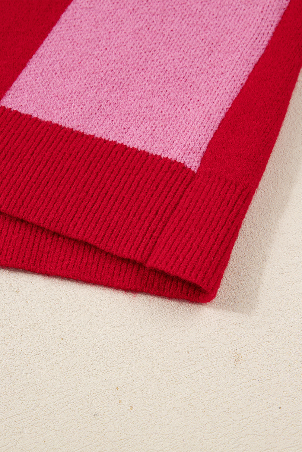 Plaid Cardigan in Red & Pink