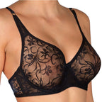 LuckeLadybug LLC Black Lace Underwire Bra in Plus Size Clothing for Women's Collection
