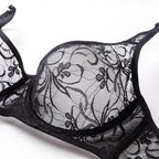 LuckeLadybug LLC Black Lace Underwire Bra for plus size clothing for women's comfort and style