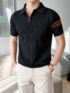 LuckeLadybug LLC Plus Size Button Up with Short Sleeves in Black for Plus Size Clothing for Women's