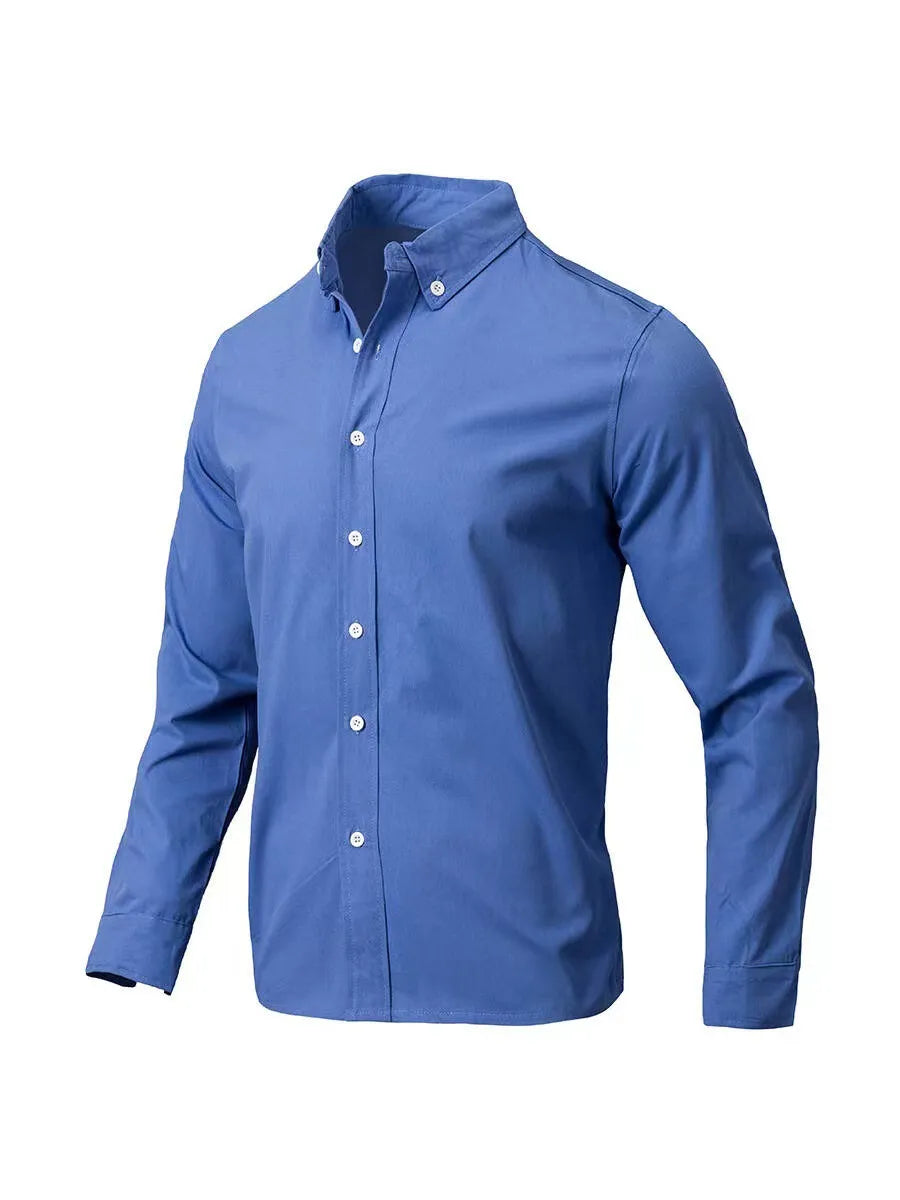 LuckeLadybug LLC Blue Button Up Shirt for plus size clothing for women's stylish outfits