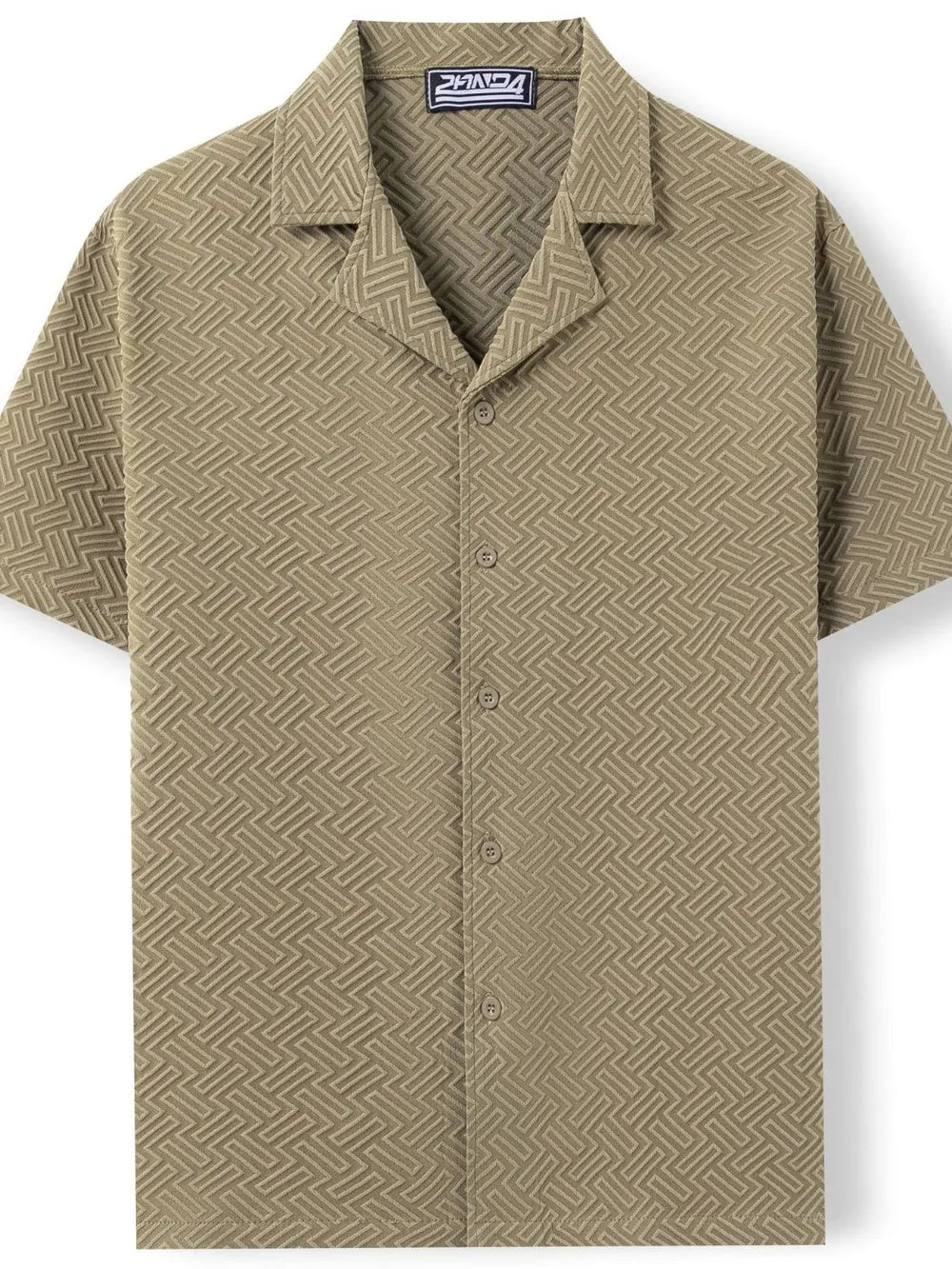 LuckeLadybug LLC Plus Size Clothing for Women's Button Up Shirt in Trendy Geometric Pattern