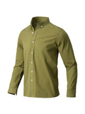 LuckeLadybug LLC Olive Green Button Up Shirt for plus size clothing for women's style