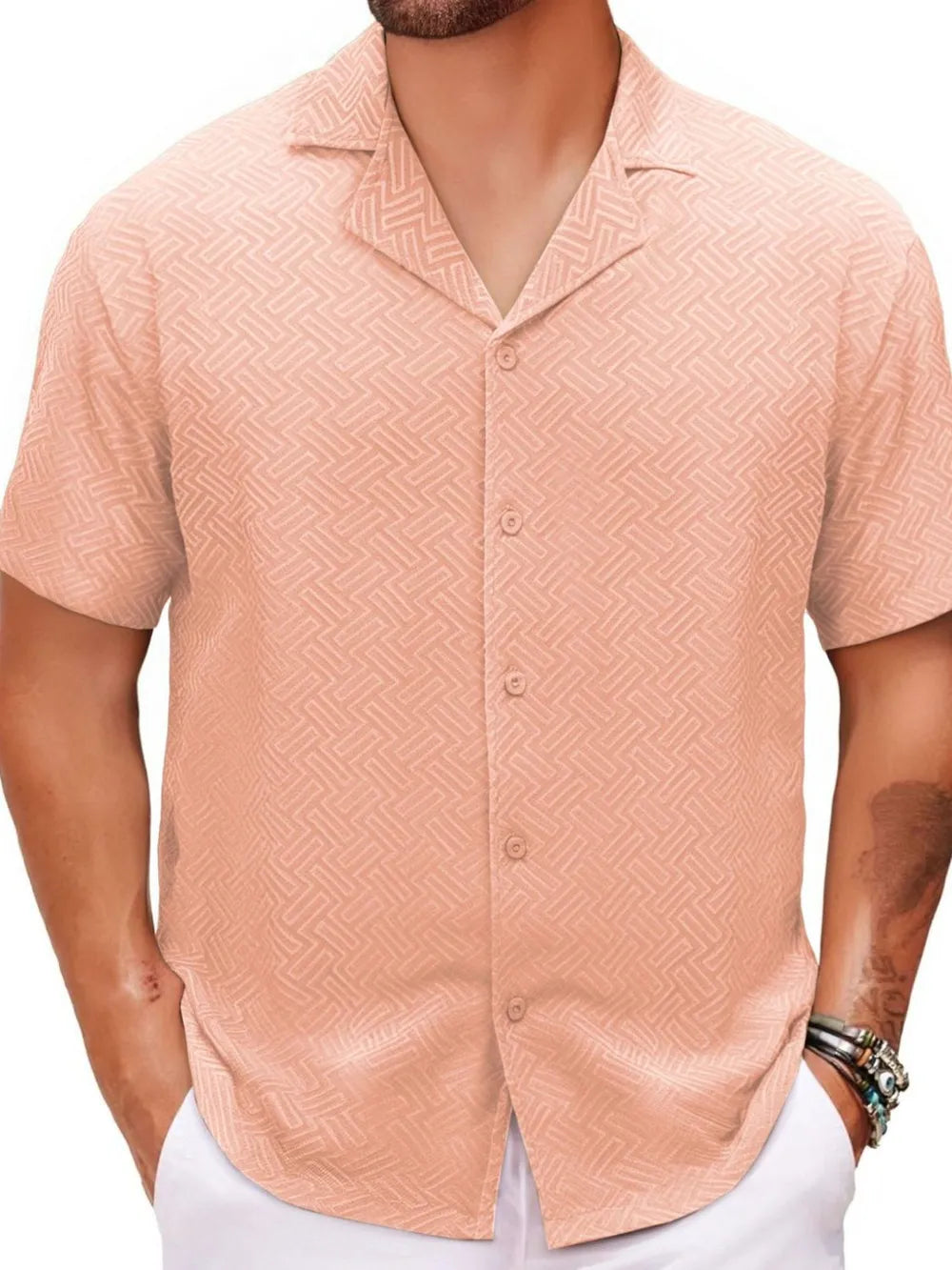 LuckeLadybug LLC Button Up Shirt in Light Pink, stylish plus size clothing for women's fashion