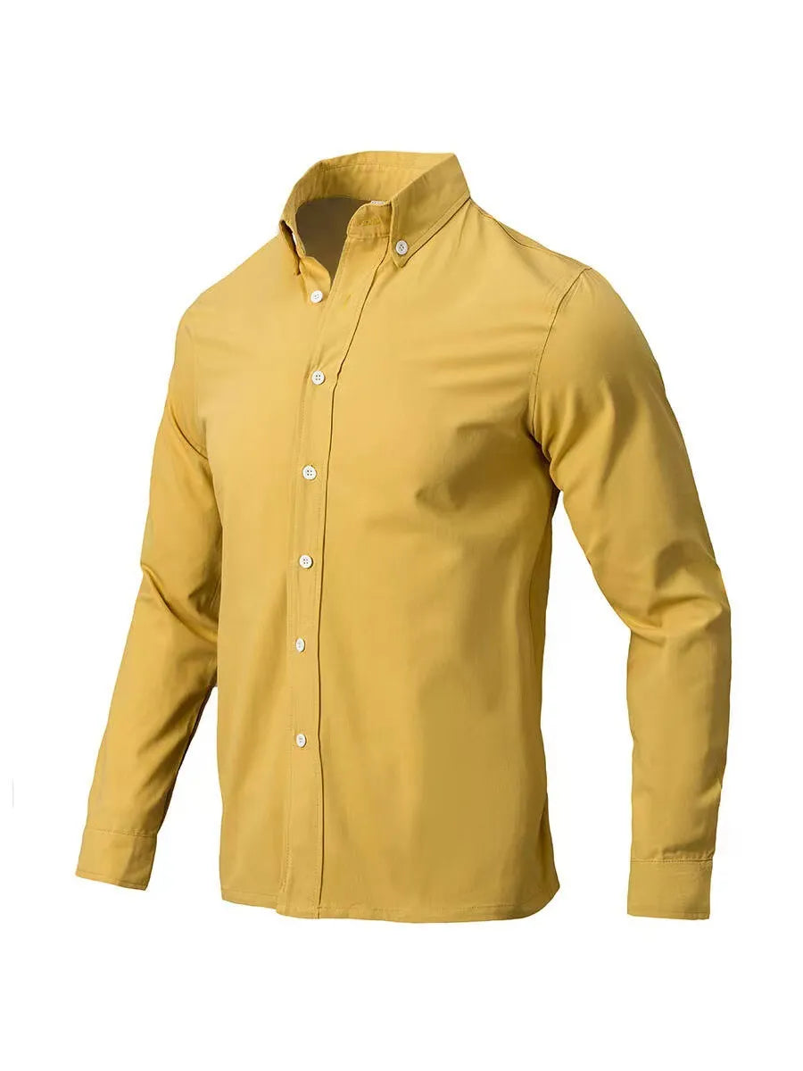 LuckeLadybug LLC Yellow Button Up Shirt, Stylish Plus Size Clothing for Women's Wardrobe