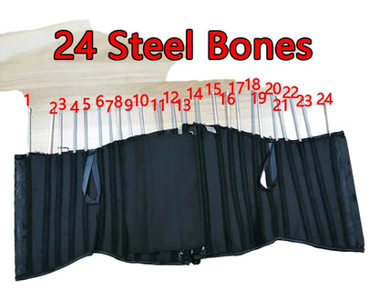 Detailed view of plus size flower underbust corset showcasing 24 steel bones for support and structure