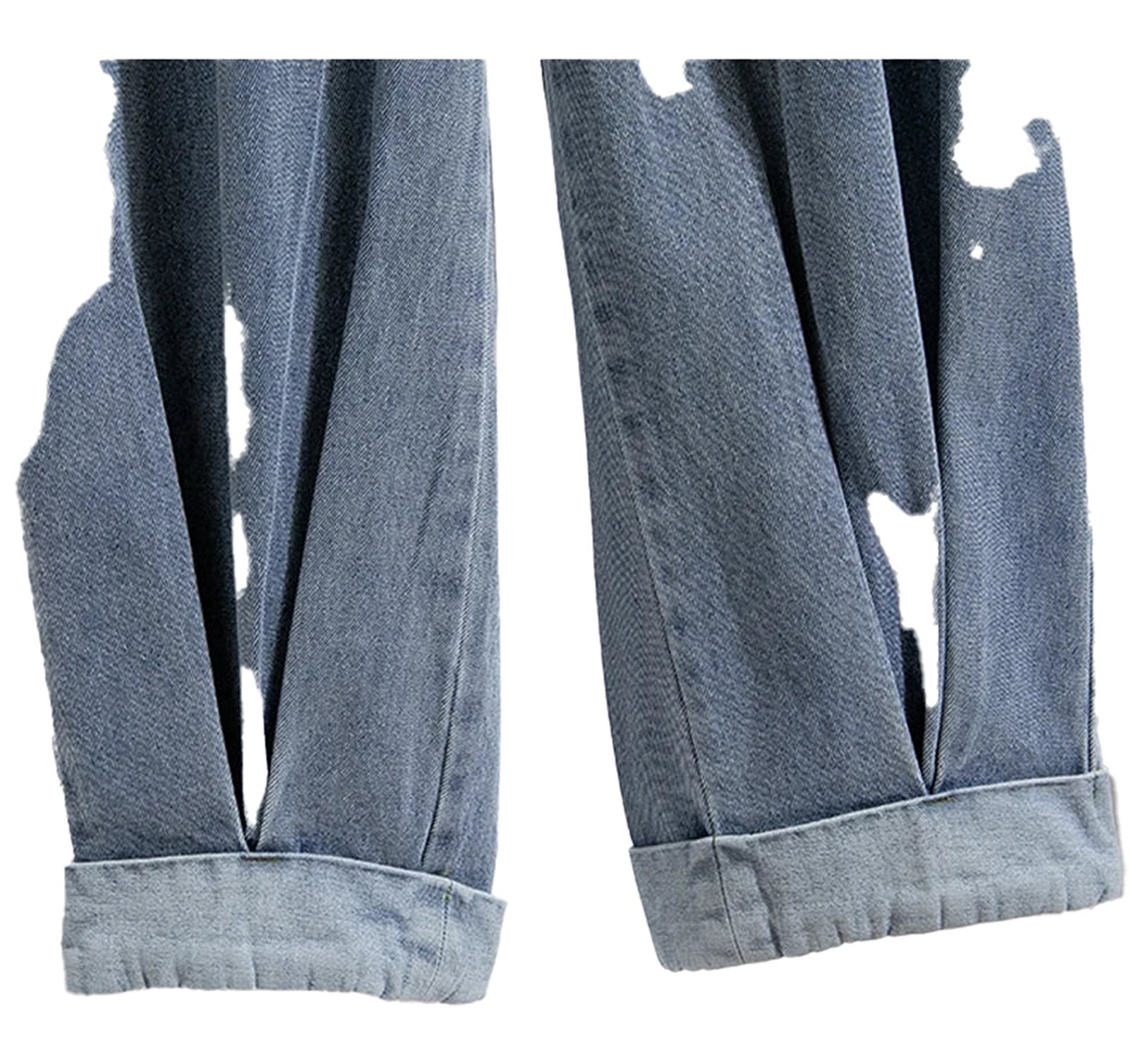 LuckeLadybug LLC plus size high waist harem jeans with stylish cuffs and distressed details