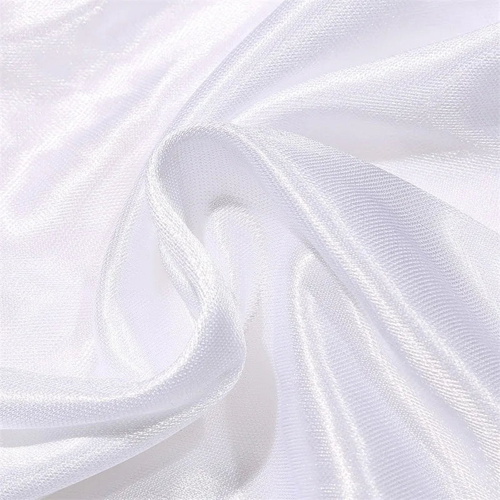 Close-up of soft white fabric showcasing the luxurious texture of plus size satin lingerie nightgown