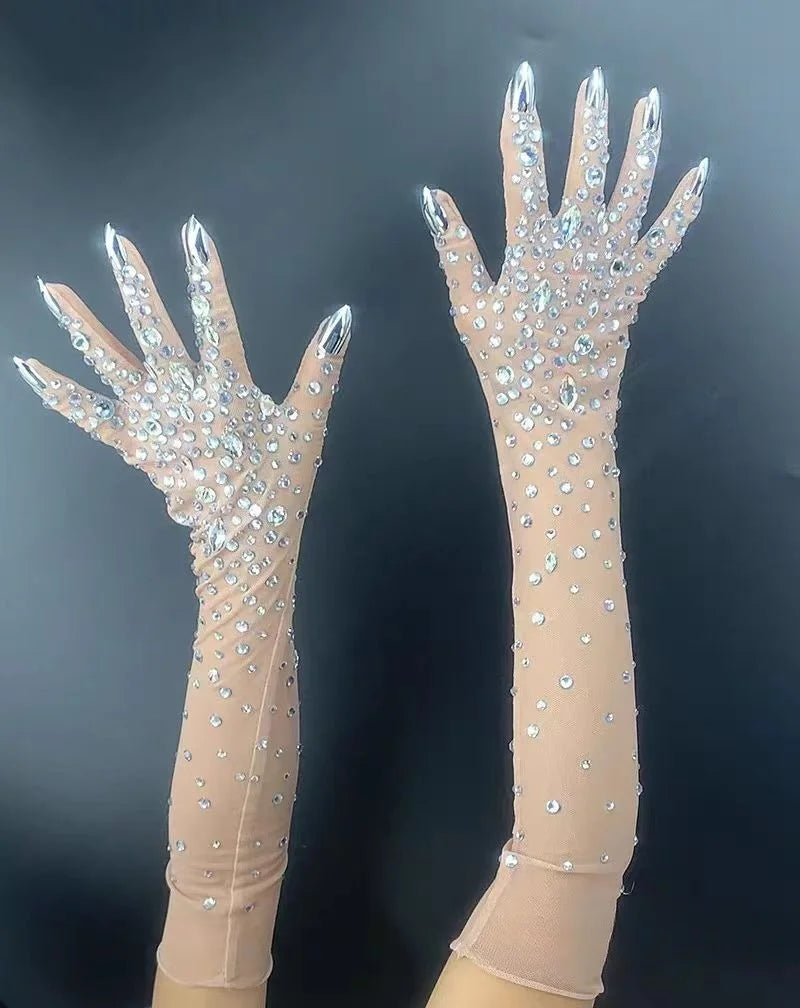 Sheer Crystal Bodysuit for Pole Dance Studio Near Me