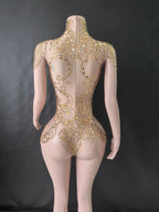 Sheer Crystal Bodysuit for Pole Dance Studio Near Me