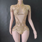 Sheer Crystal Bodysuit for Pole Dance Studio Near Me